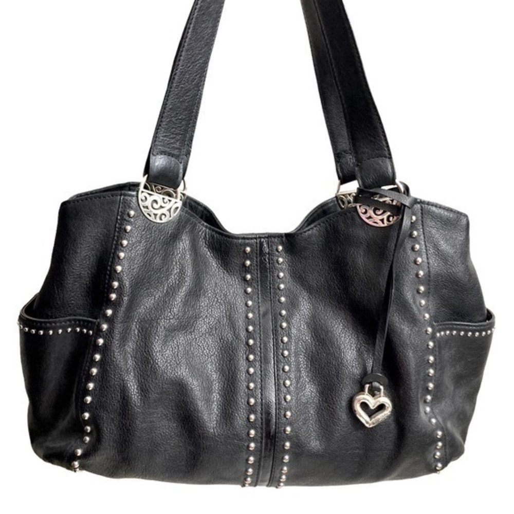 Brighton pretty tough black leather studded bag beautiful